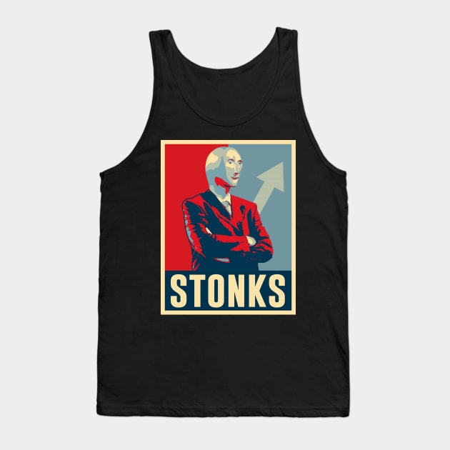 Stonks (wall street bets) v1 Tank Top by QuantumDesigns